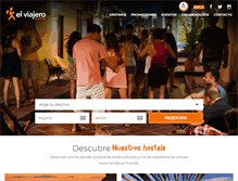 Tablet Screenshot of elviajerohostels.com